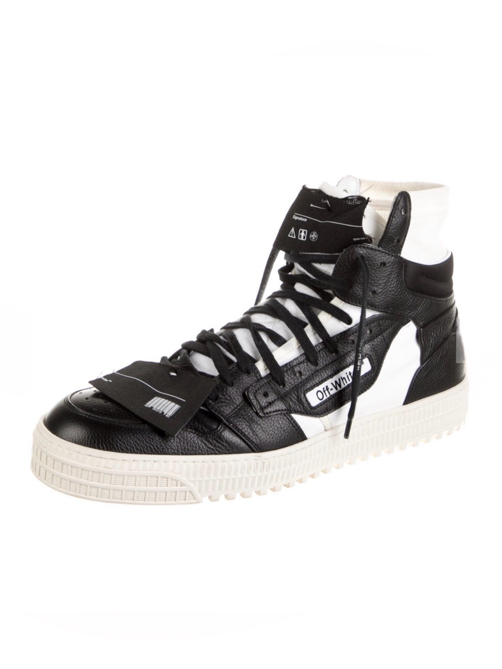 Off-White off court men’s size 11 black & white high tops